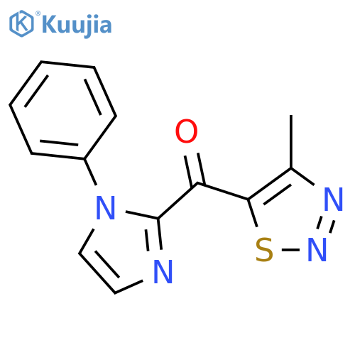 Methanone, (4-methyl-1,2,3-thiadiazol-5-yl)(1-phenyl-1H-imidazol-2-yl)- structure