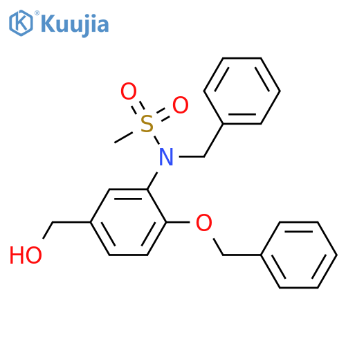 Methanesulfonamide,N-[5-(hydroxymethyl)-2-(phenylmethoxy)phenyl]-N-(phenylmethyl)- structure