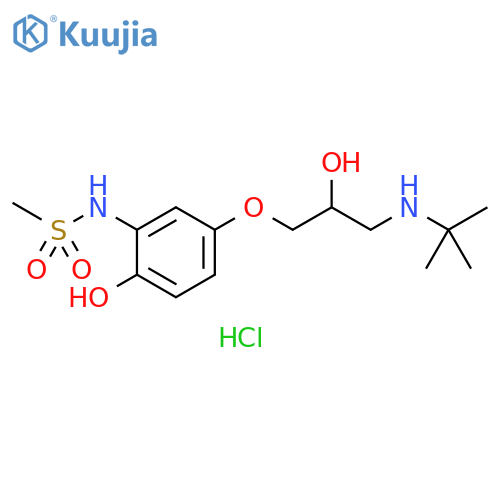 Methanesulfonamide, N-[5-[3-[(1,1-dimethylethyl)amino]-2-hydroxypropoxy]-2-hydroxyphenyl]-, hydrochloride (1:1) structure
