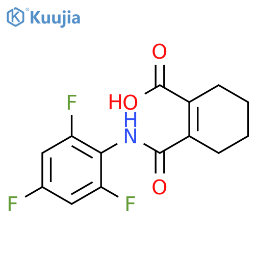 1-Cyclohexene-1-carboxylic acid,2-[[(2,4,6-trifluorophenyl)amino]carbonyl]- structure