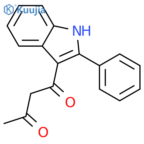 1-(2-phenyl-1H-indol-3-yl)butane-1,3-dione structure