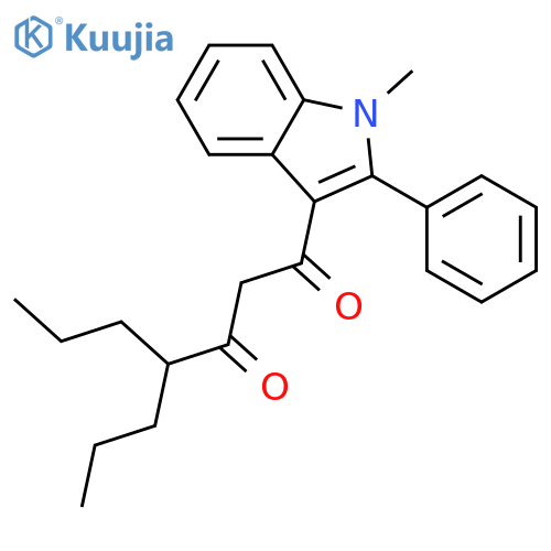 1-(1-methyl-2-phenyl-1H-indol-3-yl)-4-propylheptane-1,3-dione structure