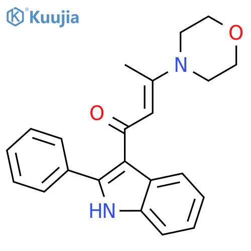 (2Z)-3-morpholin-4-yl-1-(2-phenyl-1H-indol-3-yl)but-2-en-1-one structure