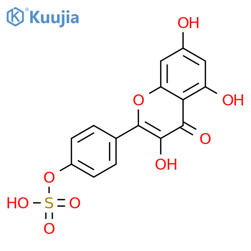 4H-1-Benzopyran-4-one, 3,5,7-trihydroxy-2-[4-(sulfooxy)phenyl]- structure