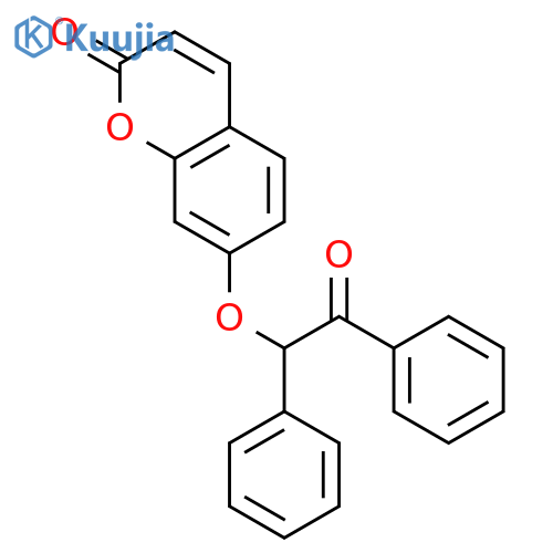 2H-1-Benzopyran-2-one, 7-(2-oxo-1,2-diphenylethoxy)- structure