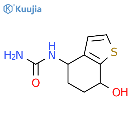 Urea, (4,5,6,7-tetrahydro-7-hydroxybenzo[b]thien-4-yl)- structure