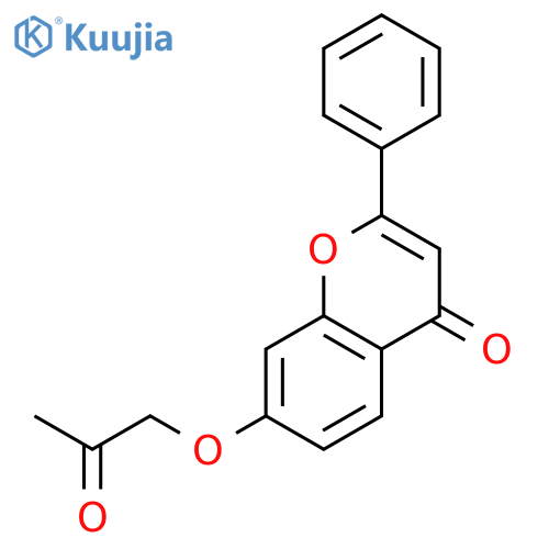 4H-1-Benzopyran-4-one, 7-(2-oxopropoxy)-2-phenyl- structure