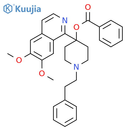 4-Piperidinol,4-(6,7-dimethoxy-1-isoquinolinyl)-1-(2-phenylethyl)-, 4-benzoate structure