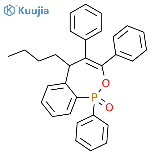 2,1-Benzoxaphosphepin, 5-butyl-1,5-dihydro-1,3,4-triphenyl-, 1-oxide structure