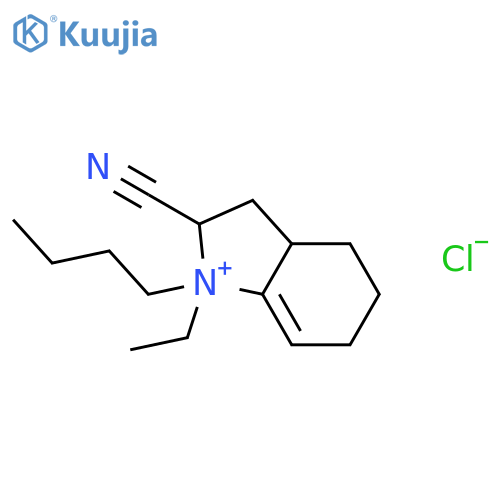 1H-Indolium, 1-butyl-2-cyano-1-ethyl-2,3,3a,4,5,6-hexahydro-, chloride structure