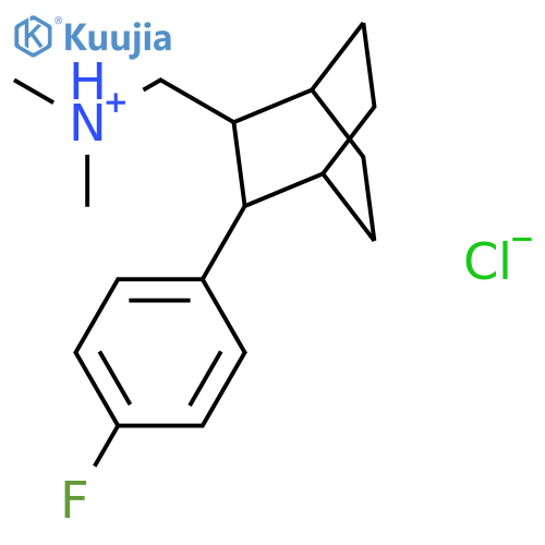 [(2R,3S)-3-(4-fluorophenyl)bicyclo[2.2.2]oct-2-yl]-N,N-dimethylmethanaminium chloride structure