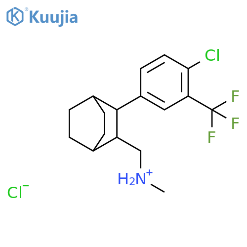 {(2R,3S)-3-[4-chloro-3-(trifluoromethyl)phenyl]bicyclo[2.2.2]oct-2-yl}-N-methylmethanaminium chloride structure