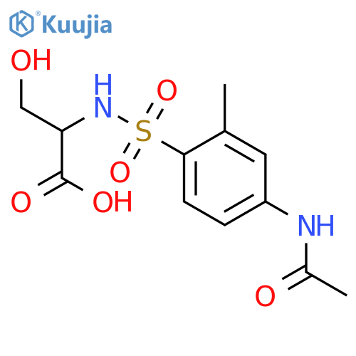Serine, N-[[4-(acetylamino)-2-methylphenyl]sulfonyl]- structure