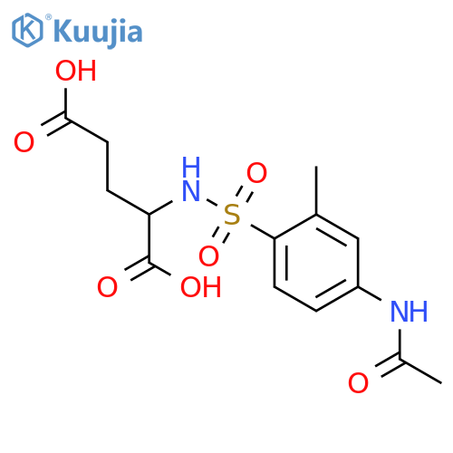 Glutamic acid, N-[[4-(acetylamino)-2-methylphenyl]sulfonyl]- structure