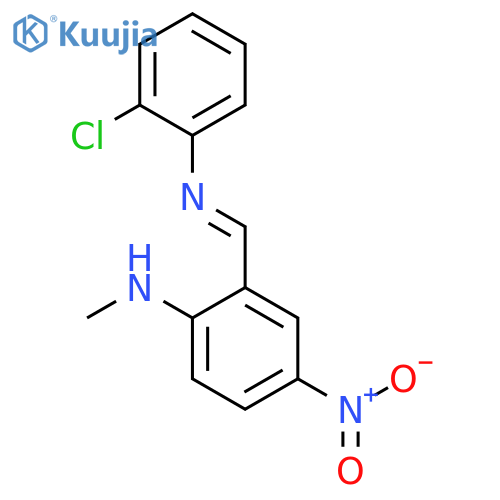 Benzenamine, 2-[(2-chlorophenyl)iminomethyl]-N-methyl-4-nitro- structure
