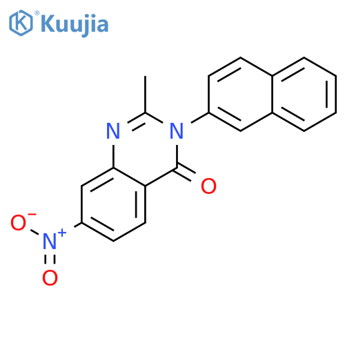 4(3H)-Quinazolinone, 2-methyl-3-(2-naphthalenyl)-7-nitro- structure