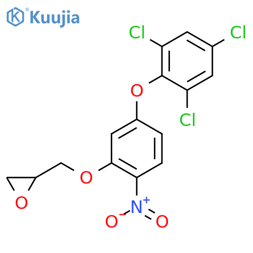 Oxirane, [[2-nitro-5-(2,4,6-trichlorophenoxy)phenoxy]methyl]- structure
