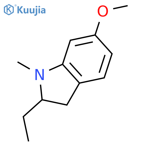 1H-INDOLE, 2-ETHYL-2,3-DIHYDRO-6-METHOXY-1-METHYL- structure
