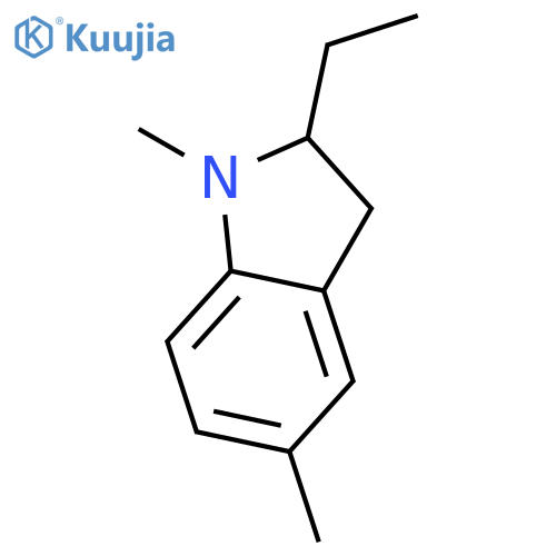 1H-Indole, 2-ethyl-2,3-dihydro-1,5-dimethyl- structure