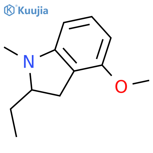 1H-Indole, 2-ethyl-2,3-dihydro-4-methoxy-1-methyl- structure