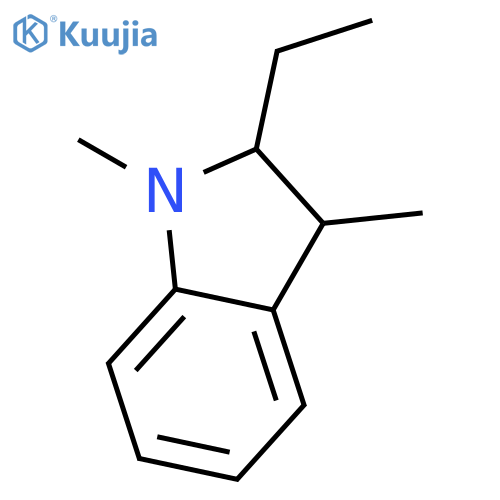 1H-Indole, 2-ethyl-2,3-dihydro-1,3-dimethyl-, trans- structure