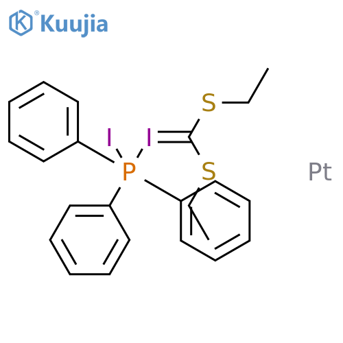 Platinum, [bis(ethylthio)methylene]diiodo(triphenylphosphine)- structure