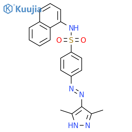 Benzenesulfonamide,4-[(3,5-dimethyl-1H-pyrazol-4-yl)azo]-N-naphthalenyl- structure