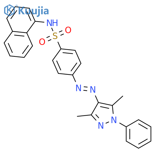 Benzenesulfonamide,4-[(3,5-dimethyl-1-phenyl-1H-pyrazol-4-yl)azo]-N-naphthalenyl- structure