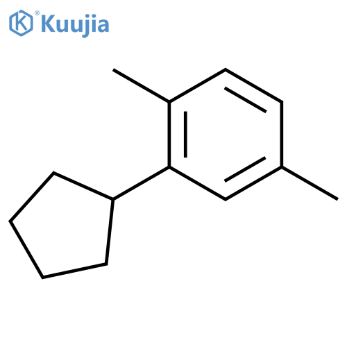 Benzene, 2-cyclopentyl-1,4-dimethyl- structure