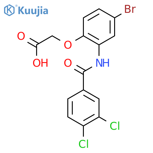 Acetic acid,2-[4-bromo-2-[(3,4-dichlorobenzoyl)amino]phenoxy]- structure