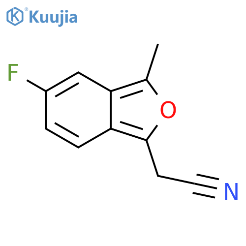 2-Benzofuranacetonitrile, 5-fluoro-3-methyl- structure