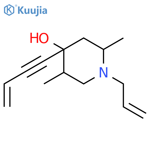 4-Piperidinol, 4-(3-buten-1-ynyl)-2,5-dimethyl-1-(2-propenyl)- structure