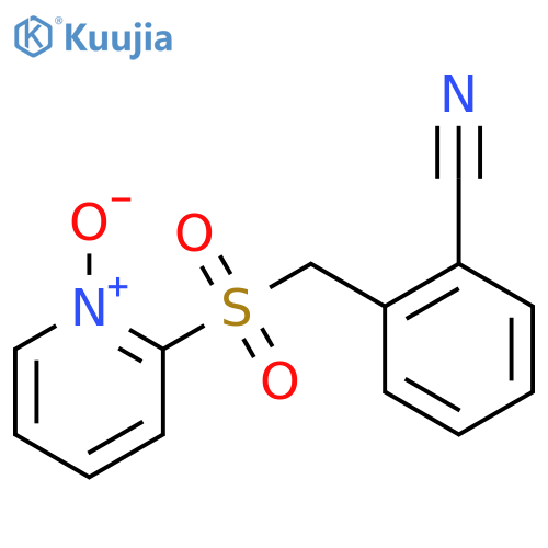 Benzonitrile, 2-[[(1-oxido-2-pyridinyl)sulfonyl]methyl]- structure