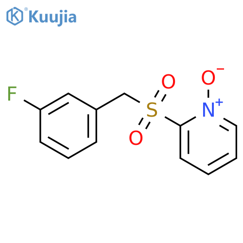 Pyridine, 2-[[(3-fluorophenyl)methyl]sulfonyl]-, 1-oxide structure