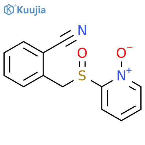 Benzonitrile, 2-[[(1-oxido-2-pyridinyl)sulfinyl]methyl]- structure