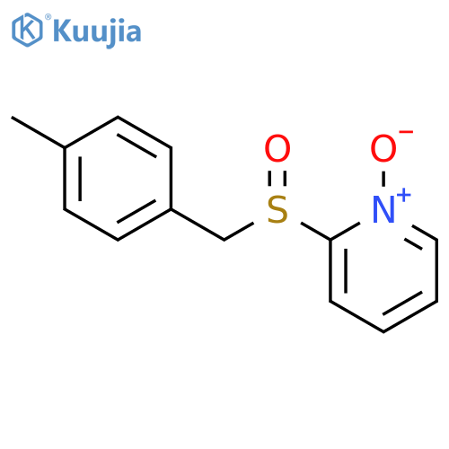 Pyridine, 2-[[(4-methylphenyl)methyl]sulfinyl]-, 1-oxide structure