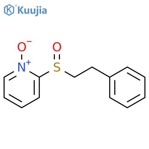 Pyridine, 2-[(2-phenylethyl)sulfinyl]-, 1-oxide structure