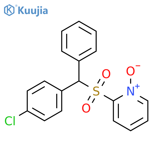 Pyridine, 2-[[(4-chlorophenyl)phenylmethyl]sulfonyl]-, 1-oxide structure