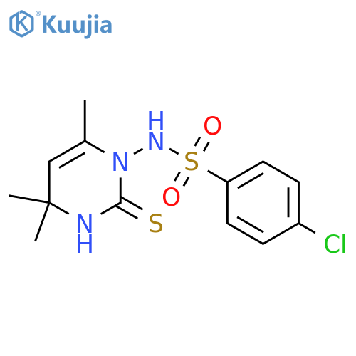 Benzenesulfonamide,4-chloro-N-(3,4-dihydro-4,4,6-trimethyl-2-thioxo-1(2H)-pyrimidinyl)- structure