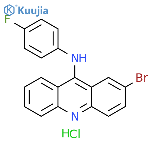 9-Acridinamine, 2-bromo-N-(4-fluorophenyl)-, hydrochloride (1:1) structure