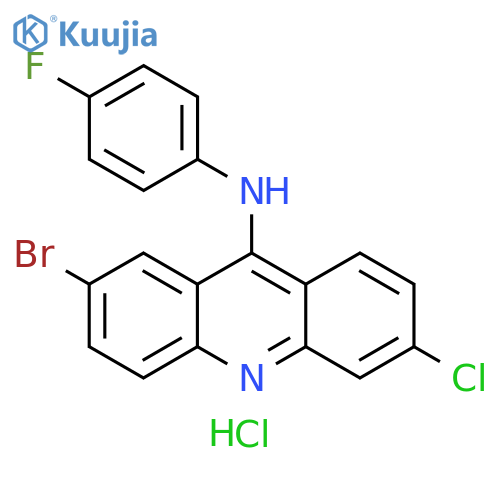 9-Acridinamine, 2-bromo-6-chloro-N-(4-fluorophenyl)-, hydrochloride (1:1) structure