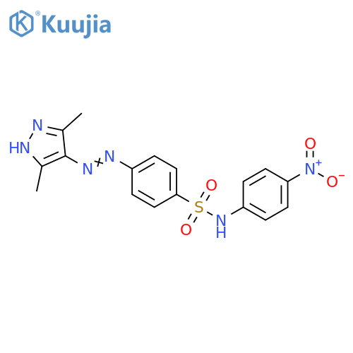 Benzenesulfonamide,4-[(3,5-dimethyl-1H-pyrazol-4-yl)azo]-N-(4-nitrophenyl)- structure
