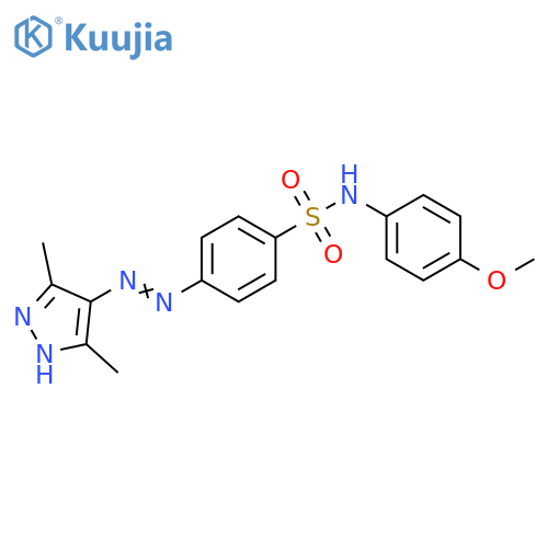 Benzenesulfonamide,4-[(3,5-dimethyl-1H-pyrazol-4-yl)azo]-N-(4-methoxyphenyl)- structure