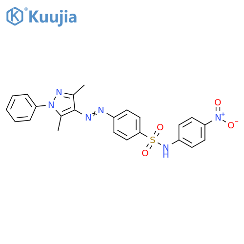 Benzenesulfonamide,4-[(3,5-dimethyl-1-phenyl-1H-pyrazol-4-yl)azo]-N-(4-nitrophenyl)- structure