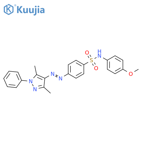 Benzenesulfonamide,4-[(3,5-dimethyl-1-phenyl-1H-pyrazol-4-yl)azo]-N-(4-methoxyphenyl)- structure