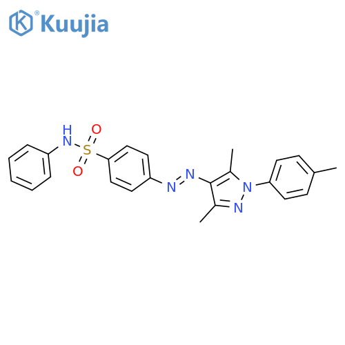 Benzenesulfonamide,4-[[3,5-dimethyl-1-(4-methylphenyl)-1H-pyrazol-4-yl]azo]-N-phenyl- structure