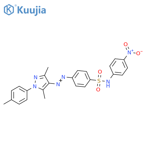 Benzenesulfonamide,4-[[3,5-dimethyl-1-(4-methylphenyl)-1H-pyrazol-4-yl]azo]-N-(4-nitrophenyl)- structure