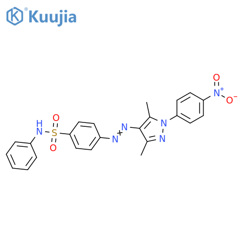 Benzenesulfonamide,4-[[3,5-dimethyl-1-(4-nitrophenyl)-1H-pyrazol-4-yl]azo]-N-phenyl- structure