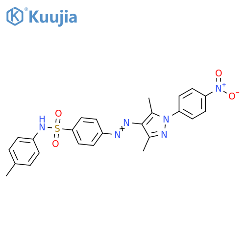 Benzenesulfonamide,4-[[3,5-dimethyl-1-(4-nitrophenyl)-1H-pyrazol-4-yl]azo]-N-(4-methylphenyl)- structure