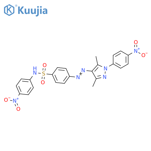 Benzenesulfonamide,4-[[3,5-dimethyl-1-(4-nitrophenyl)-1H-pyrazol-4-yl]azo]-N-(4-nitrophenyl)- structure